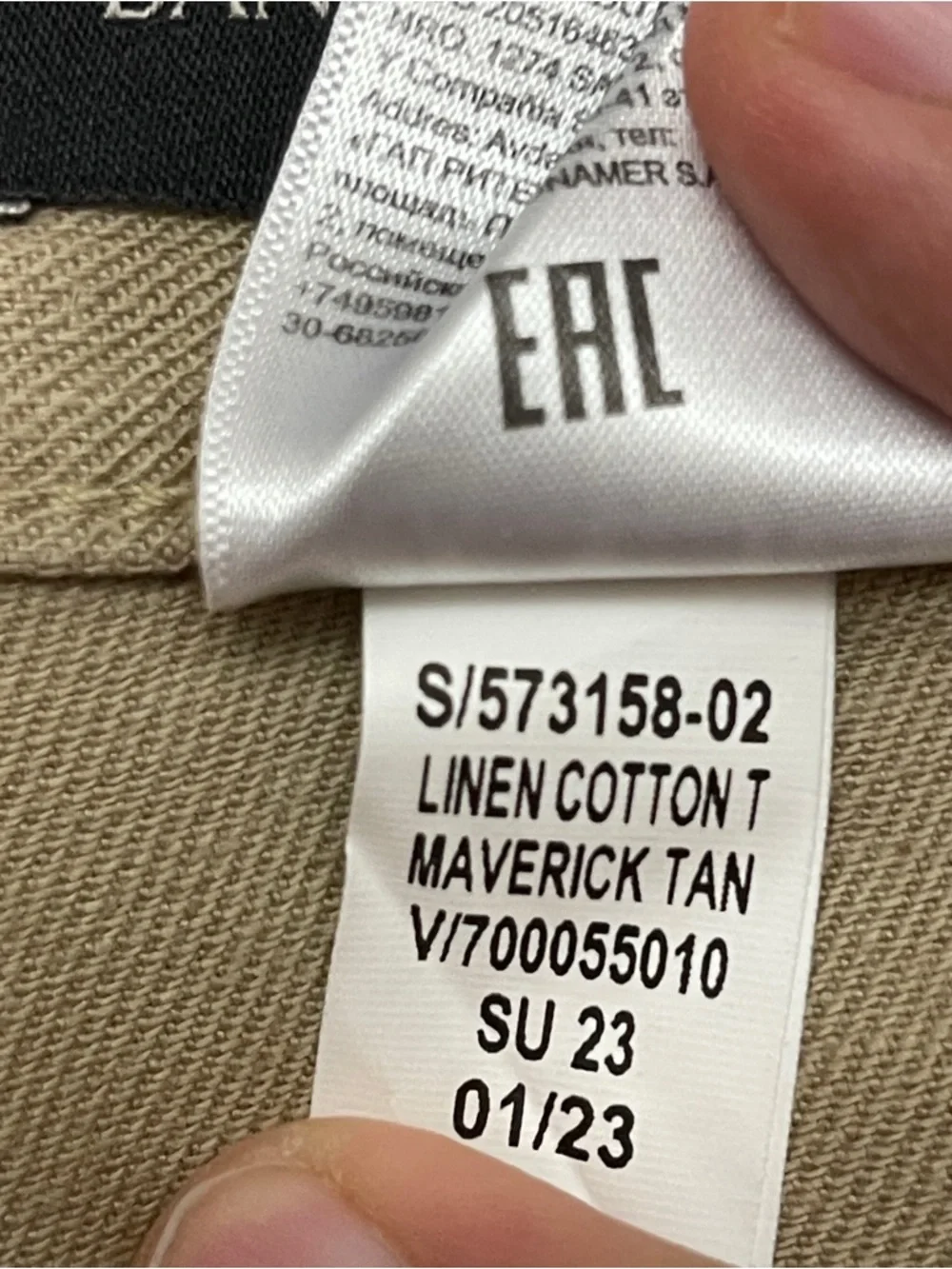 Banana Republic Traveler Linen Blend Pants Men 35x32 Tan